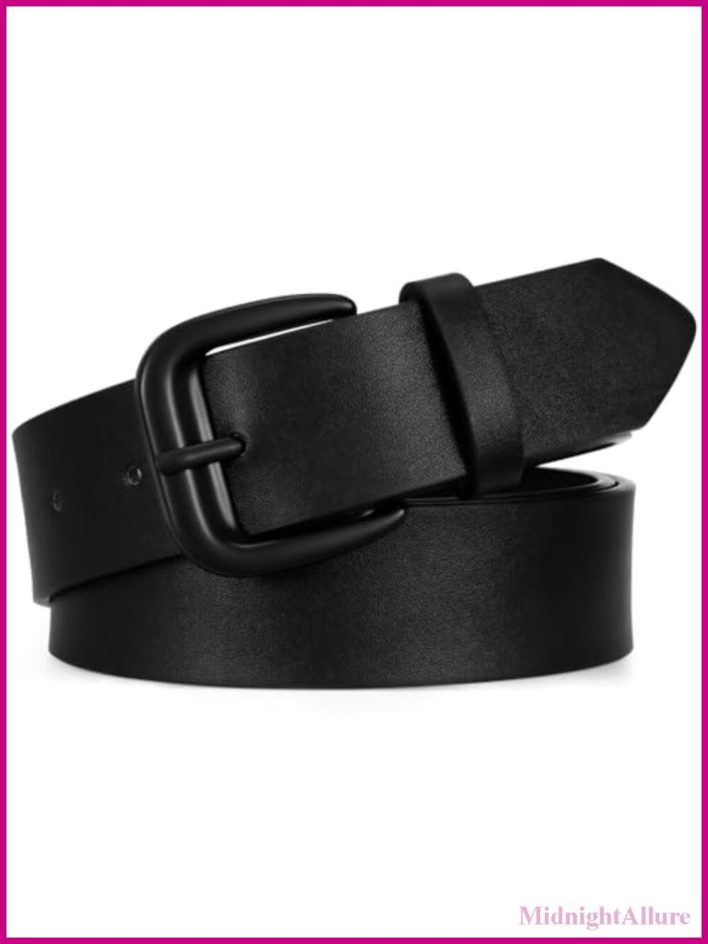 Women's Adjustable PU Leather Belt 9 Hole Square Buckle Waist Jeans Pants